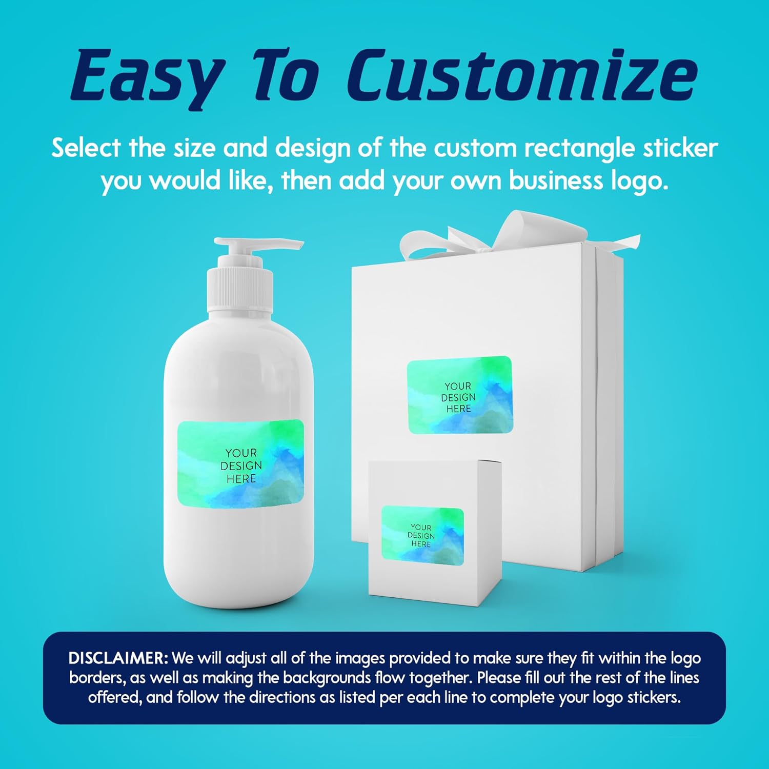 100 Custom Vinyl Stickers - Upload Your own Image, Text, Design, Logo - Personalized Logo Labels