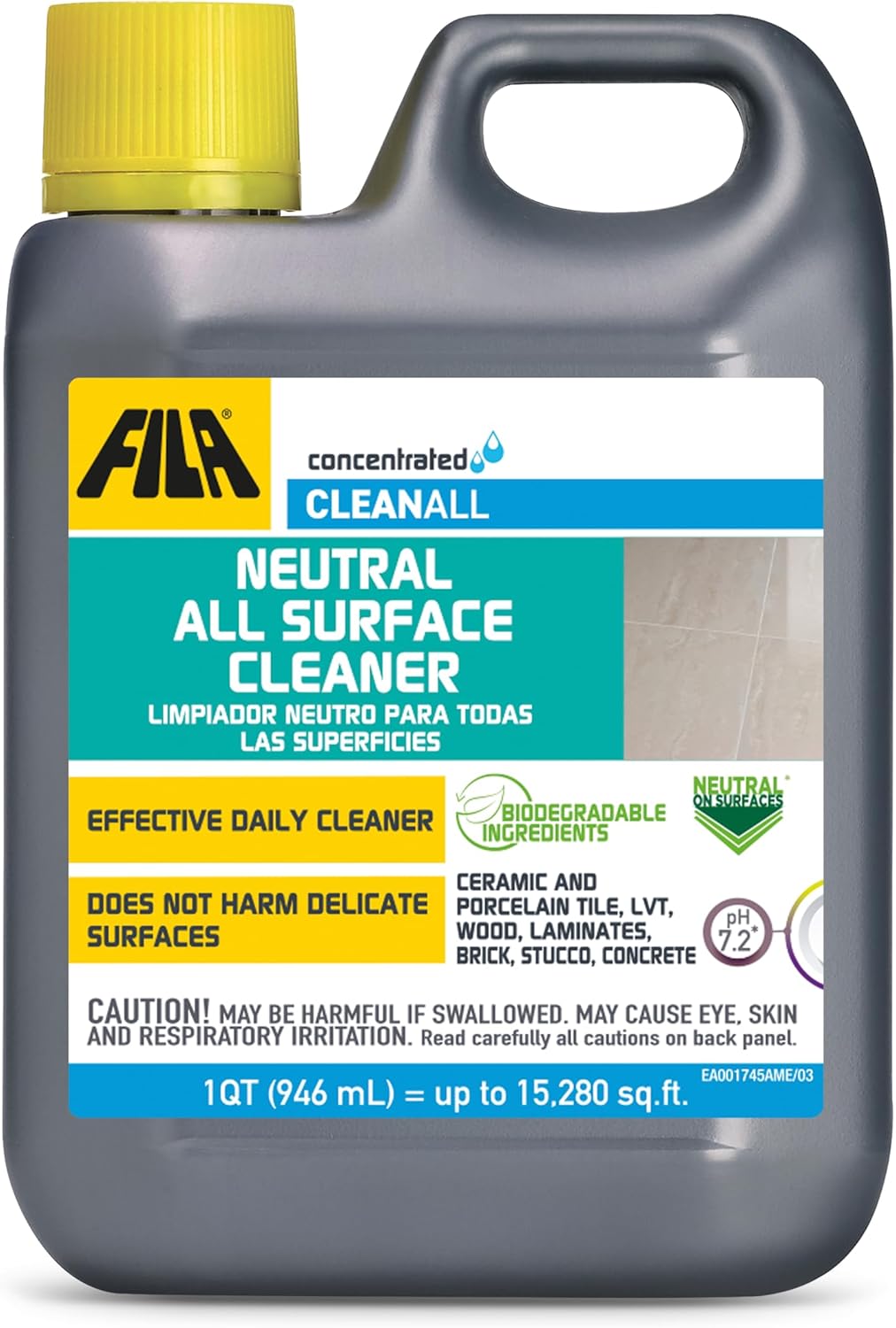FILA Surface Care Solutions, CLEANALL, Neutral All Purpose Cleaner, Highly Concentrated - Up to 40