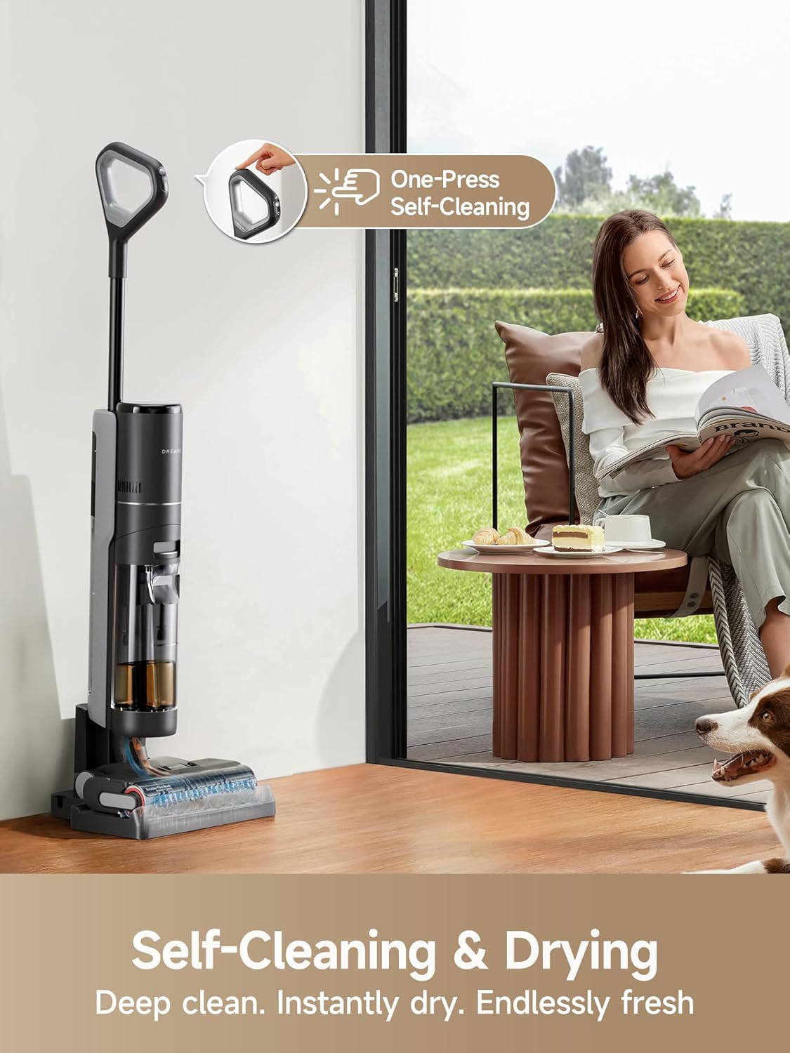 DREAME H12 PRO Vacuum Mop, Wet Dry Vacuum Cleaner for Hard Floor, Vacuum and Mop at The Same Time