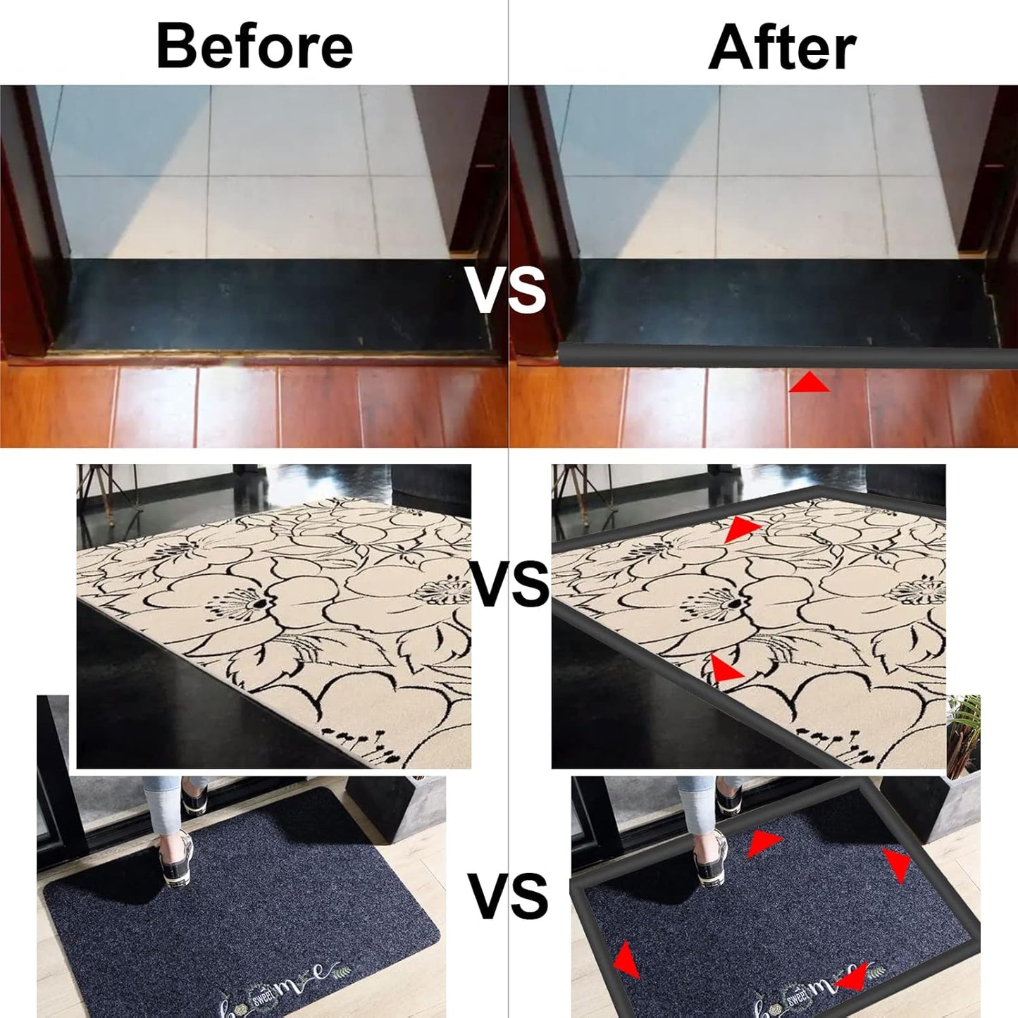 Floor/Door Flat Transition Strip & Self Adhesive Floor Vinyl Floor Edge Trim Laminate Floor Gap