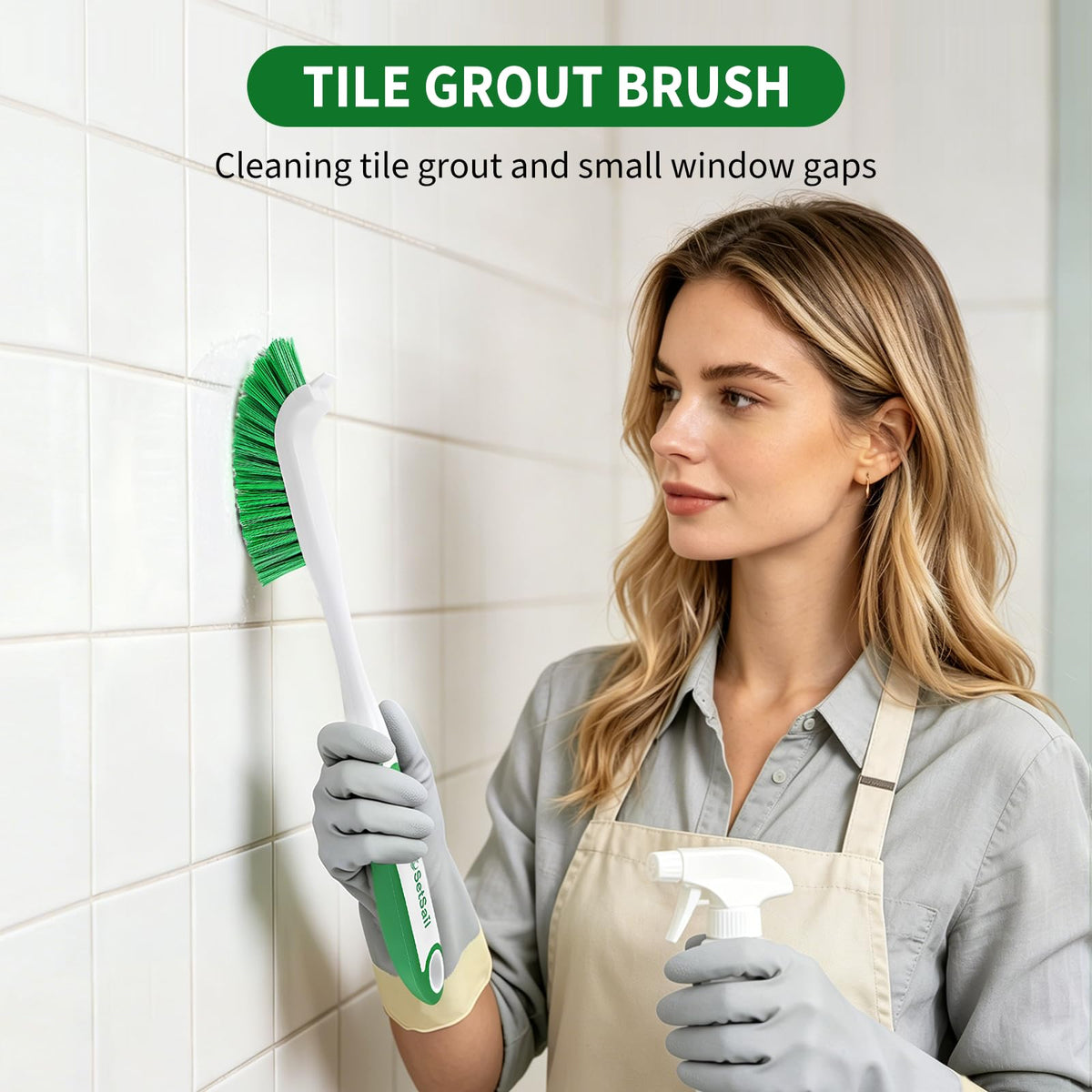 SetSail four-piece green scrub brush set – view 5