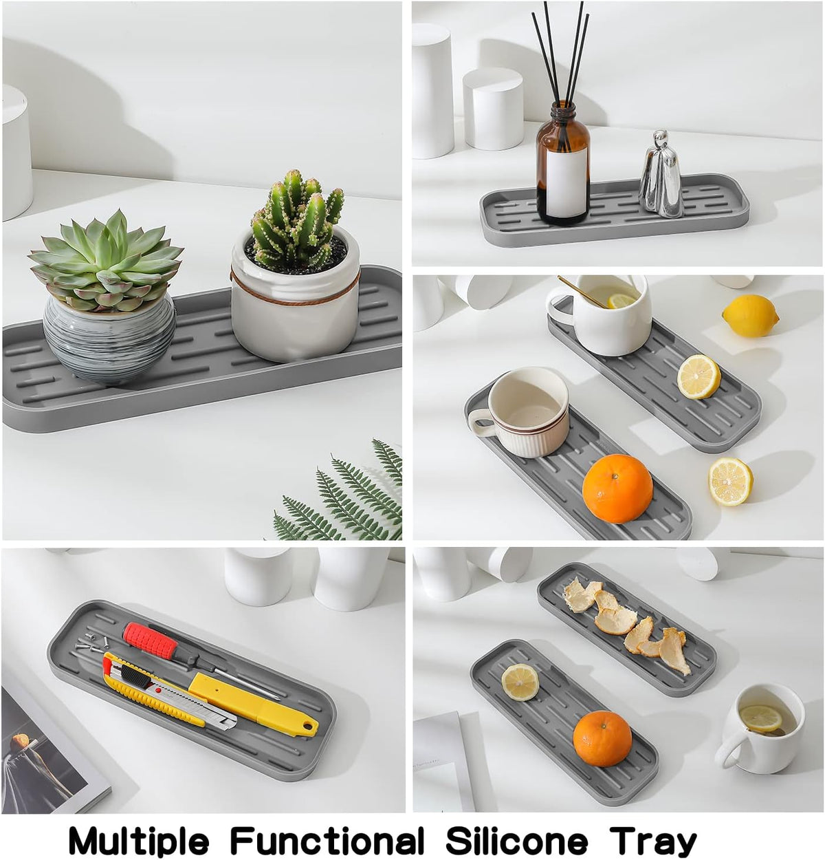 Silicone Kitchen Sink Organizer Tray for Multiple Usage,Eco-Friendly Sponges Holder for Kitchen