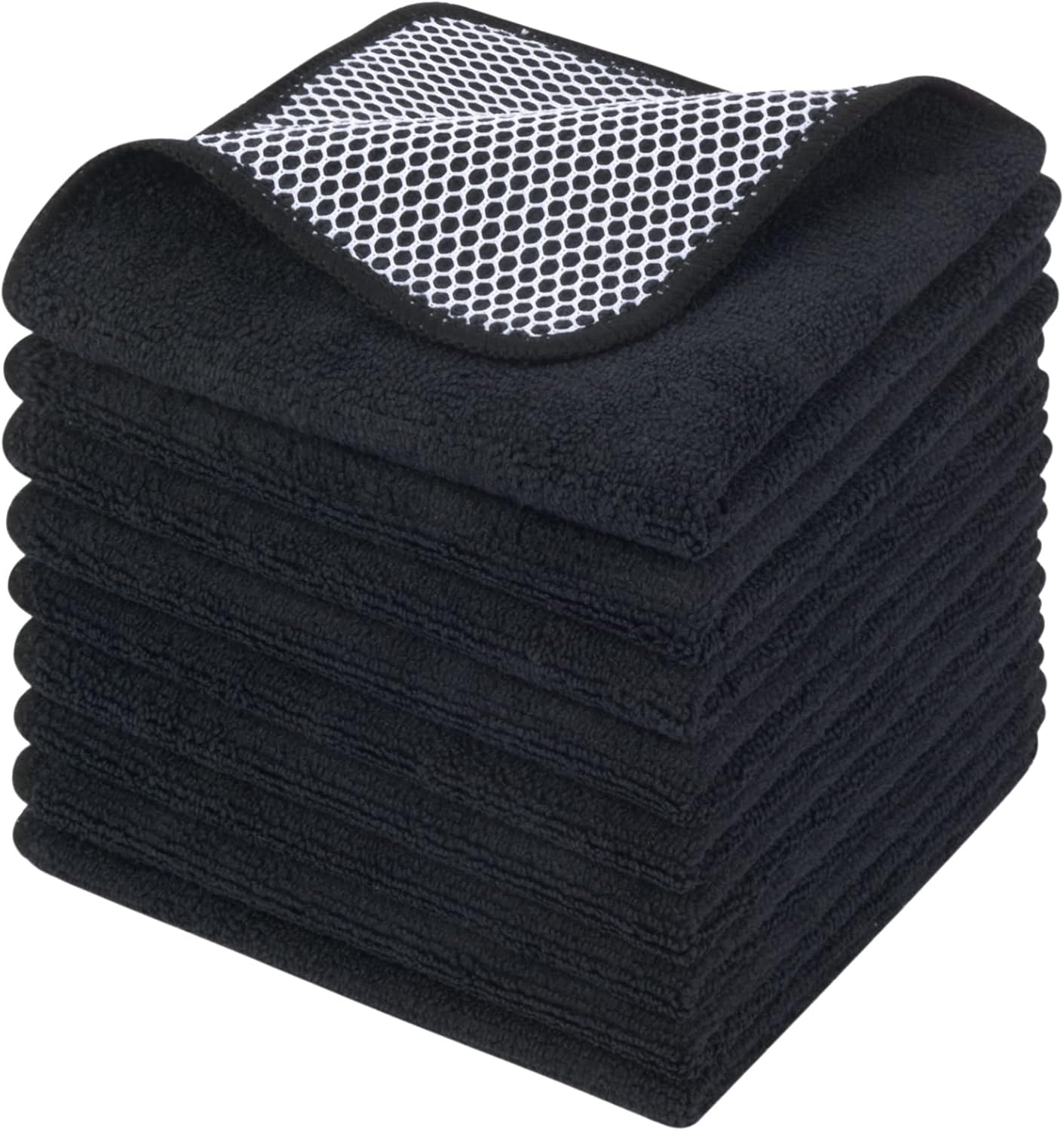 KinHwa Kitchen Washcloths for Dishes Absorbent Microfiber Dish Cloths Quick Dry Dish Rags with Poly
