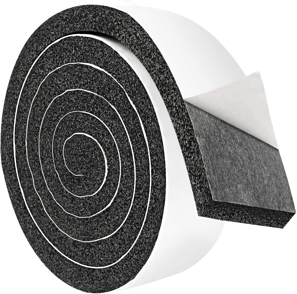 2 Rolls 2 Inch W 1/2 Inch T Weather Stripping Air Conditioner Open Cell Foam Seal Tape, Window