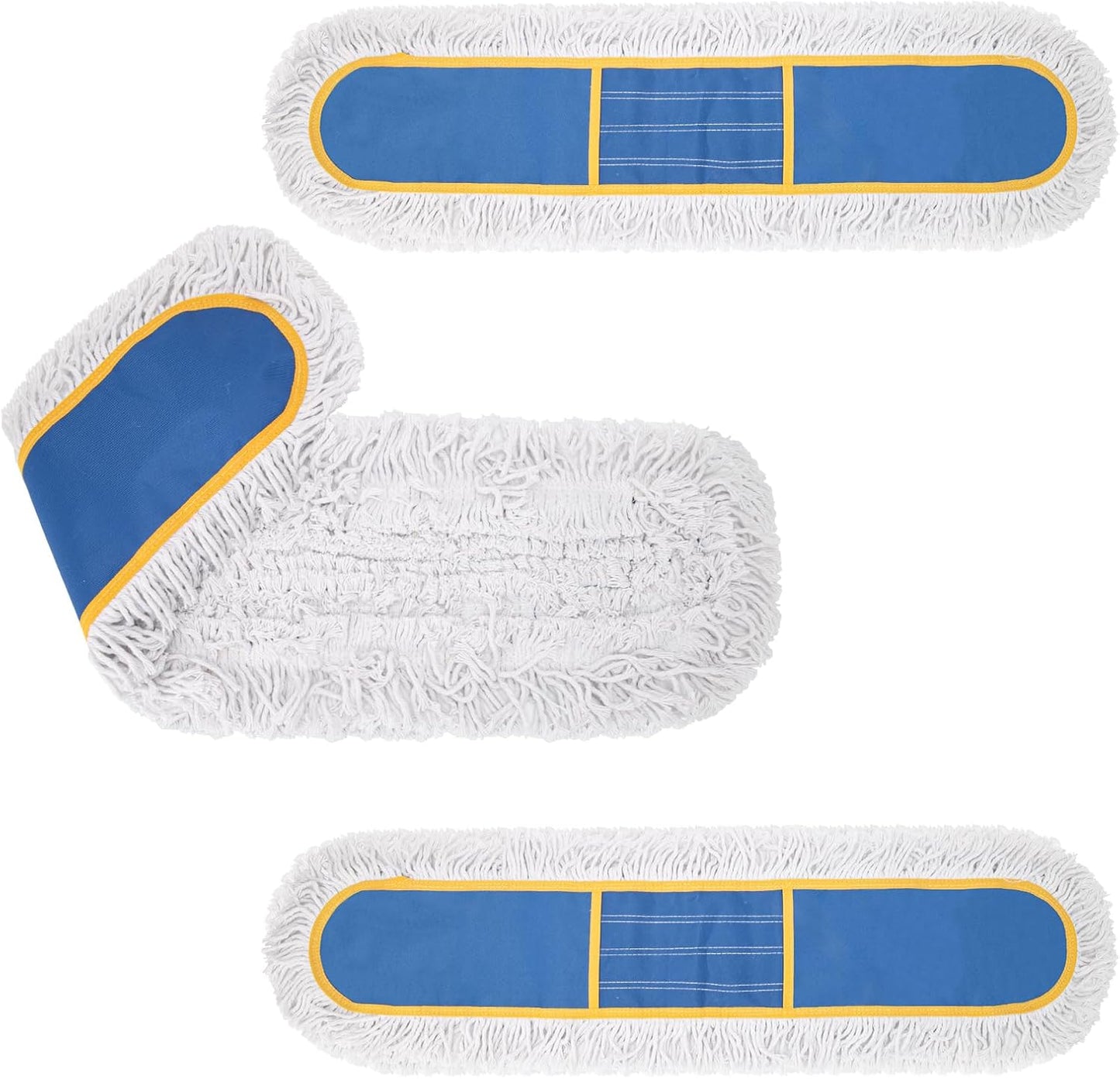 KeFanta 24" Commercial Dust Mop Replacement Heads,3 Pack Reusable Industrial Dust Mop Pads