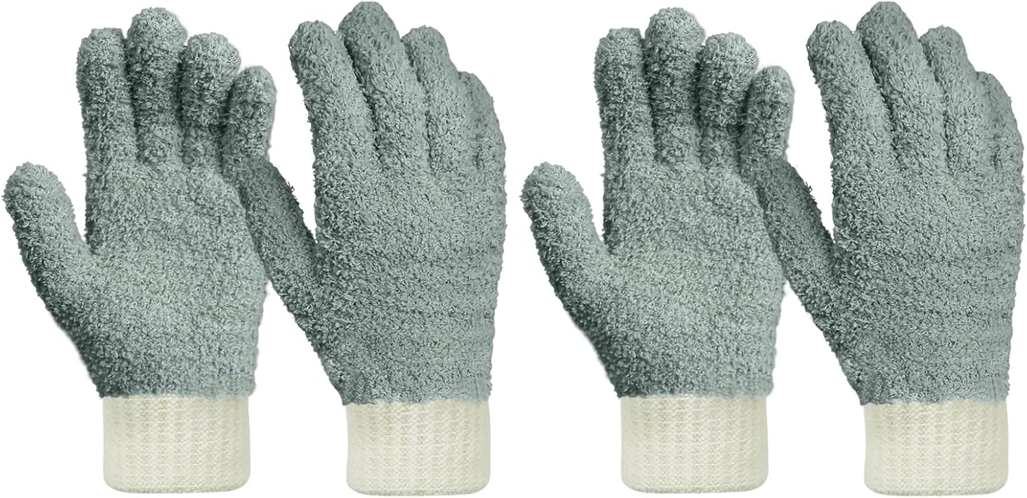 MIG4U Microfiber Dusting Gloves House Cleaning Glove for Blinds, Windows, Shutters, Furniture, and