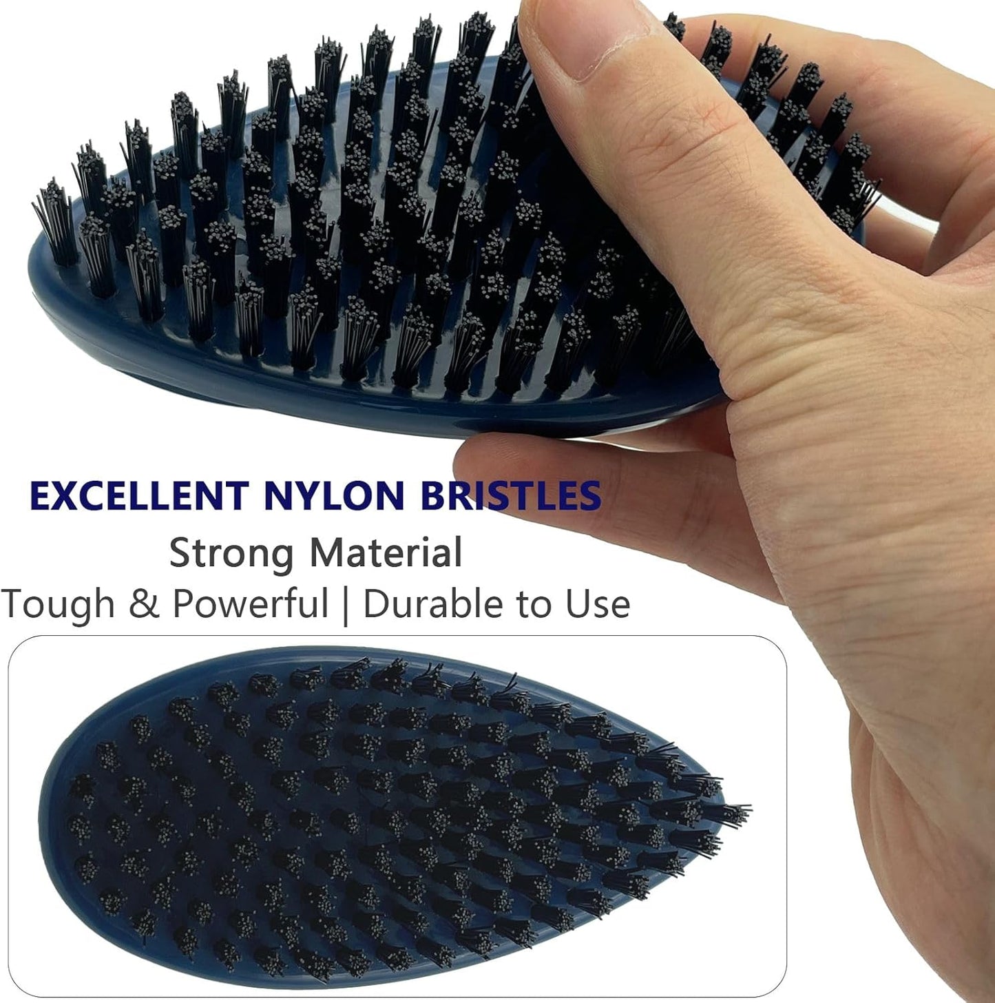 Small Scrub Brush with Nylon Bristles - Heavy Duty Cleaning Brush for Bathroom, Kitchen, Grout