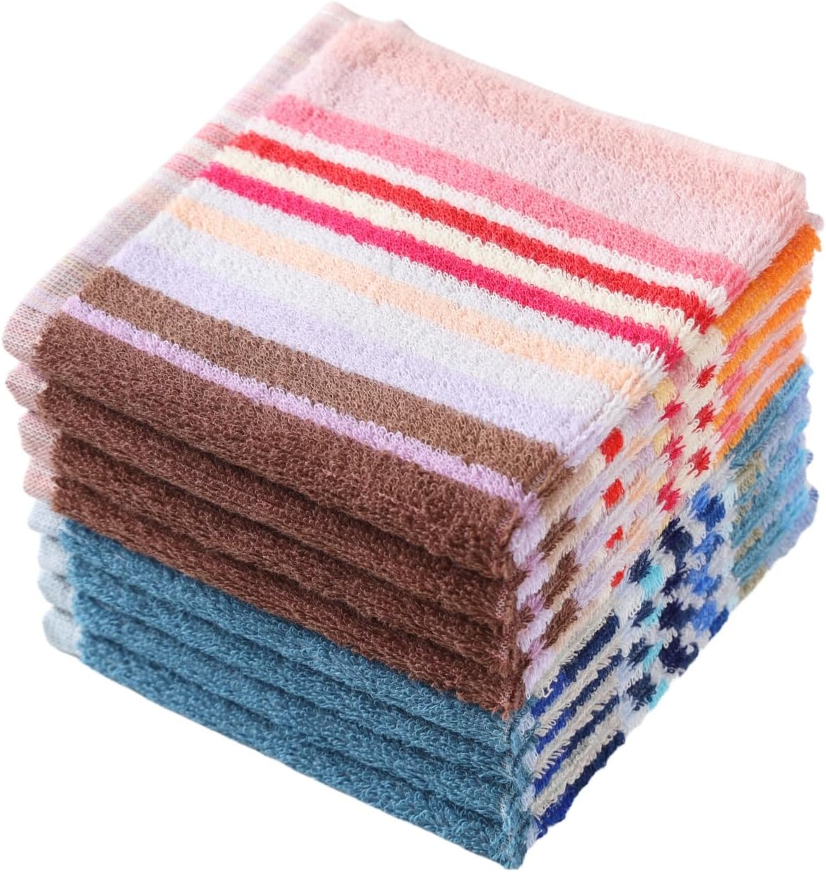 Oeleky Kitchen Dishcloths for Washing Dishes, Ultra Absorbent Dish Rags, Cotton Cleaning Cloths