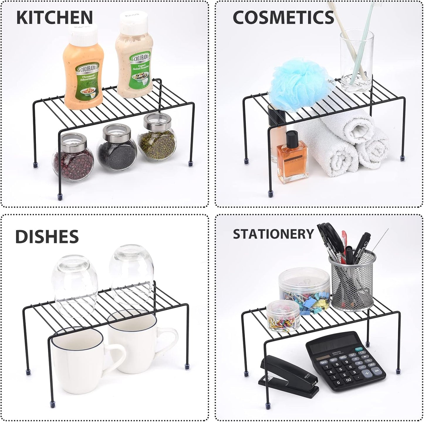Kitchen Shelves, Cabinet Organization Mini Storage Shelf, Storage Rack Organizer for Kitchen