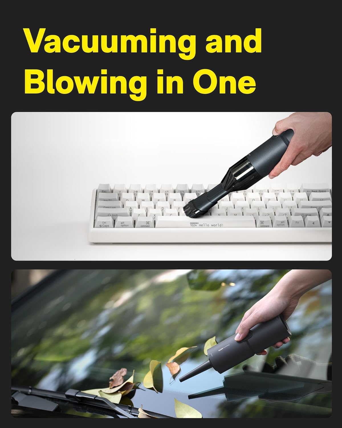 HOTO Handheld Vacuum Cleaner Cordless, Desk Vacuum Cleaner Compressed Electric Air Duster 15000Pa