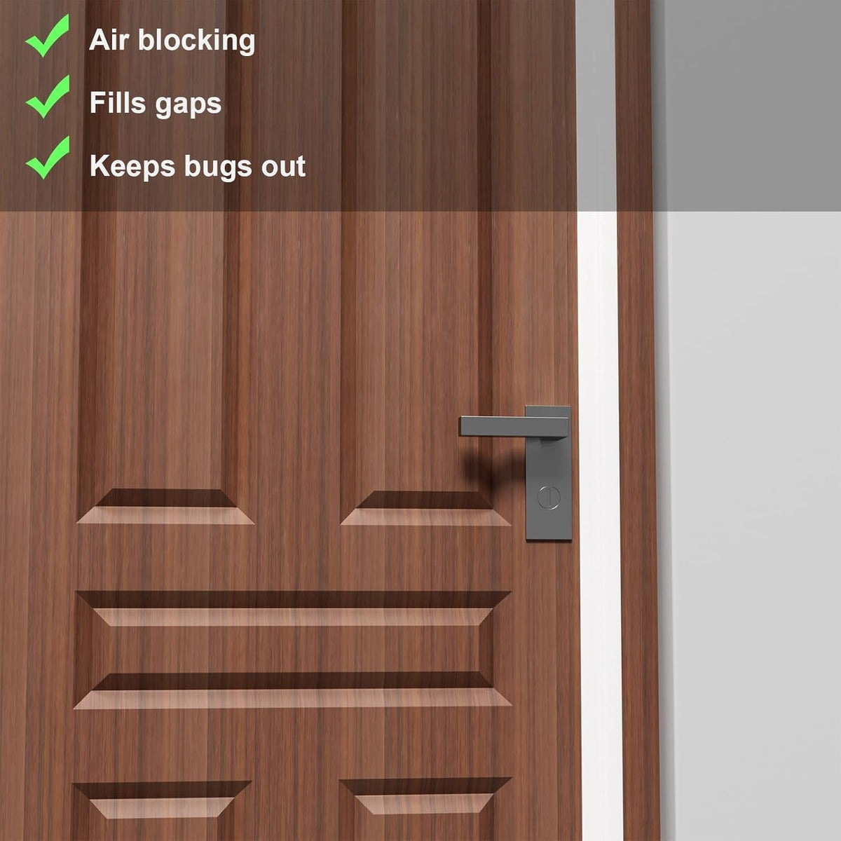T-Shaped Door Draft Stopper, 1.97 in x 20 Ft Silicone Seal Strip for Windows Gaps, Weather