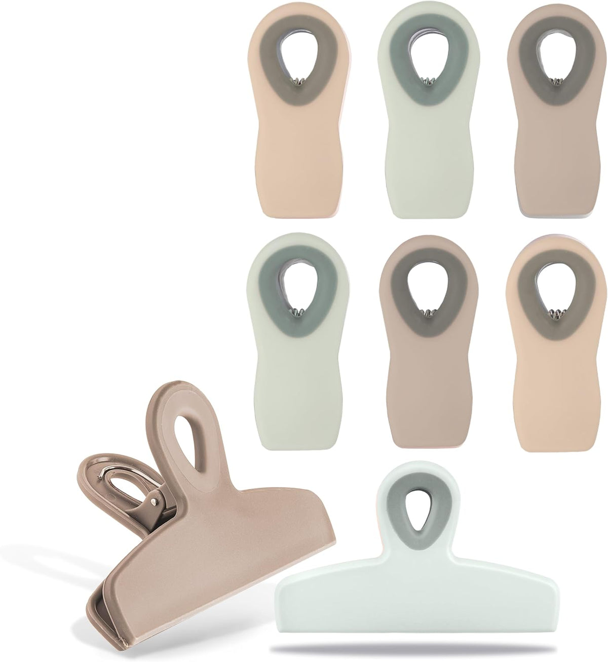 COOK WITH COLOR Bag Clips - Heavy Duty Chip Clip and Refrigerator Magnet Clips for Food Storage