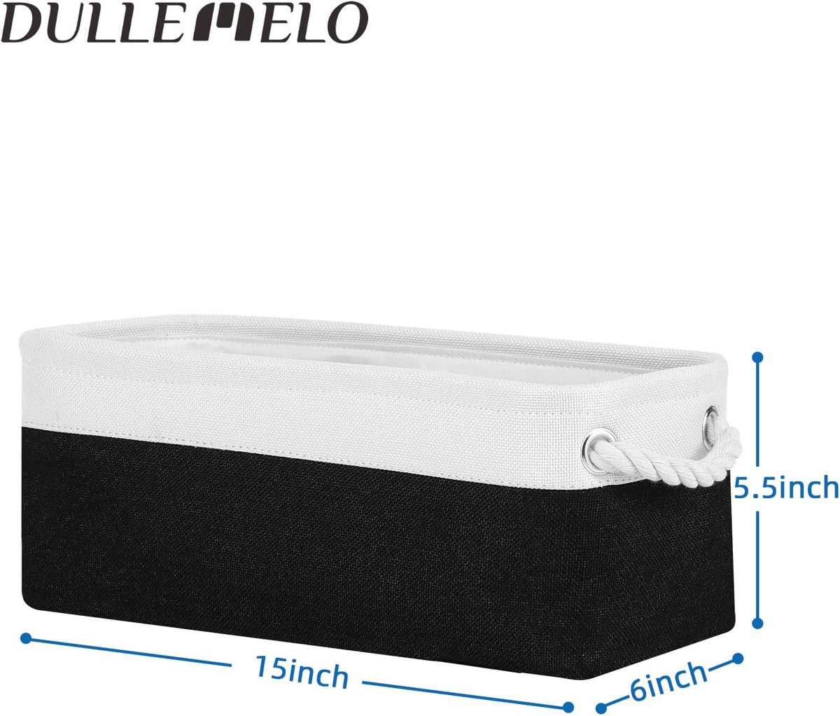DULLEMELO Toilet Paper Storage Basket, Toilet Paper Basket for Back of Toilet, Bathroom Storage