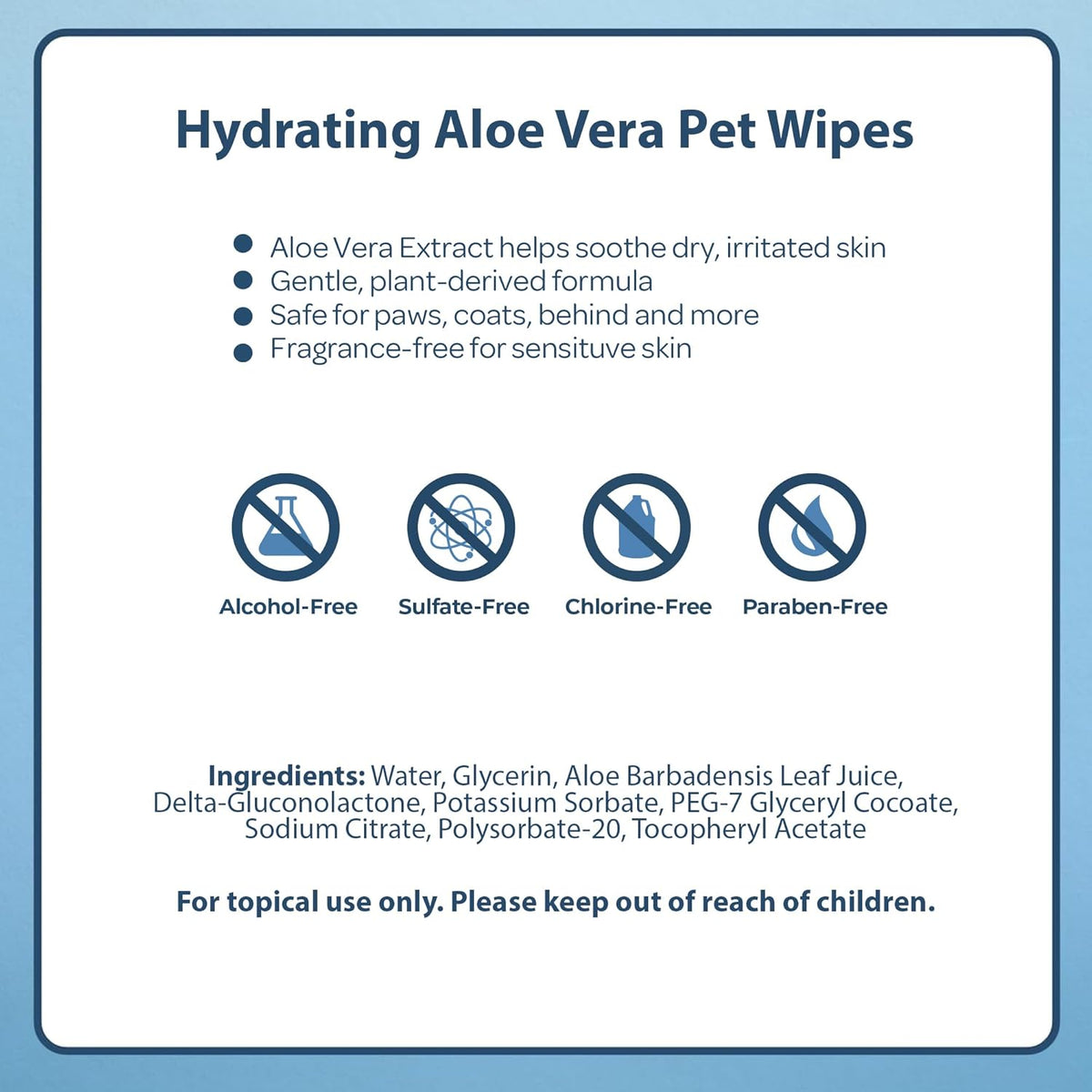 Best Pet Supplies Pet Grooming Wipes for Dogs & Cats,Deodorizer for Coats & Dry, Itchy, or