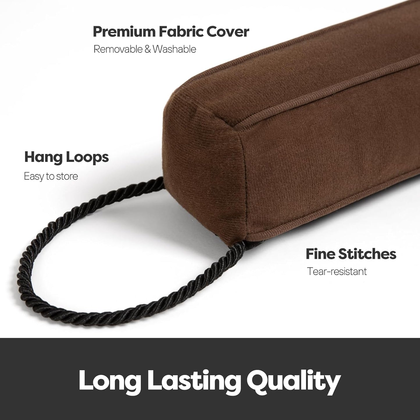 Weighted Door Draft Stopper for Front Door, Easy to Use Heavy 38 Inch Door Bottom Winter Cold Air