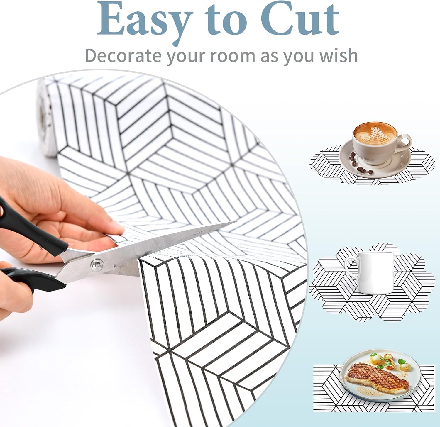 Shelf Liners for Kitchen Cabinets Non Adhesive Shelf Liner Paper Non-Slip Thickened Drawer Liner