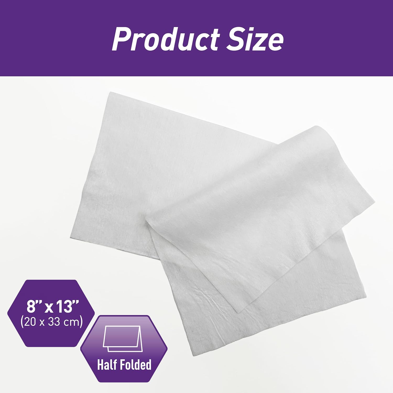 MED PRIDE Disposable Dry Wipes for Adults, Soft & Absorbent Personal Towels, Bulk 800 Count