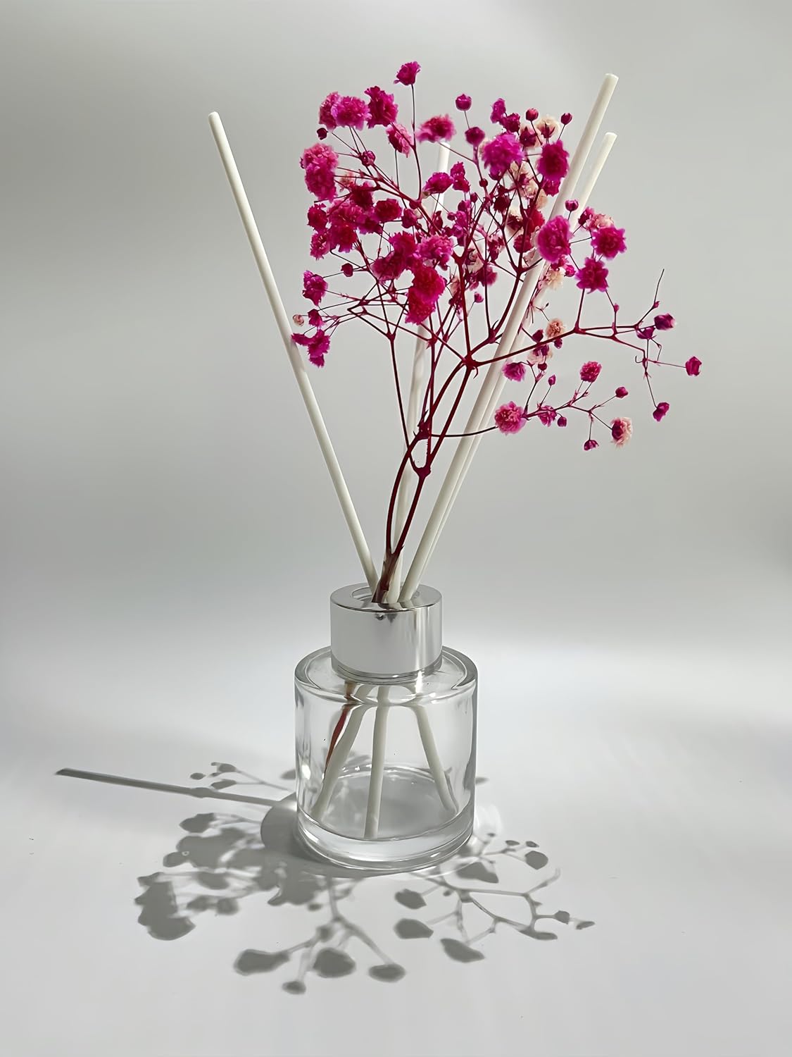 8PCS Reed Diffuser Bottles Empty, 40Pcs Reed Diffuser Stick, Diffuser Bottle Capacity 50ml (1.7oz)
