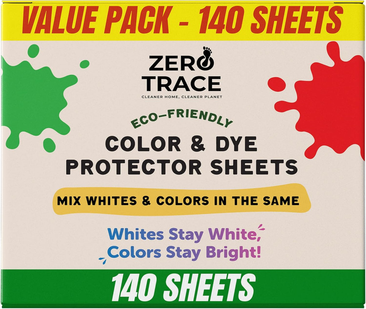 Zero Trace Color Catchers for Laundry - Protects Clothes with Color Dye Catcher,Run Remover, Color