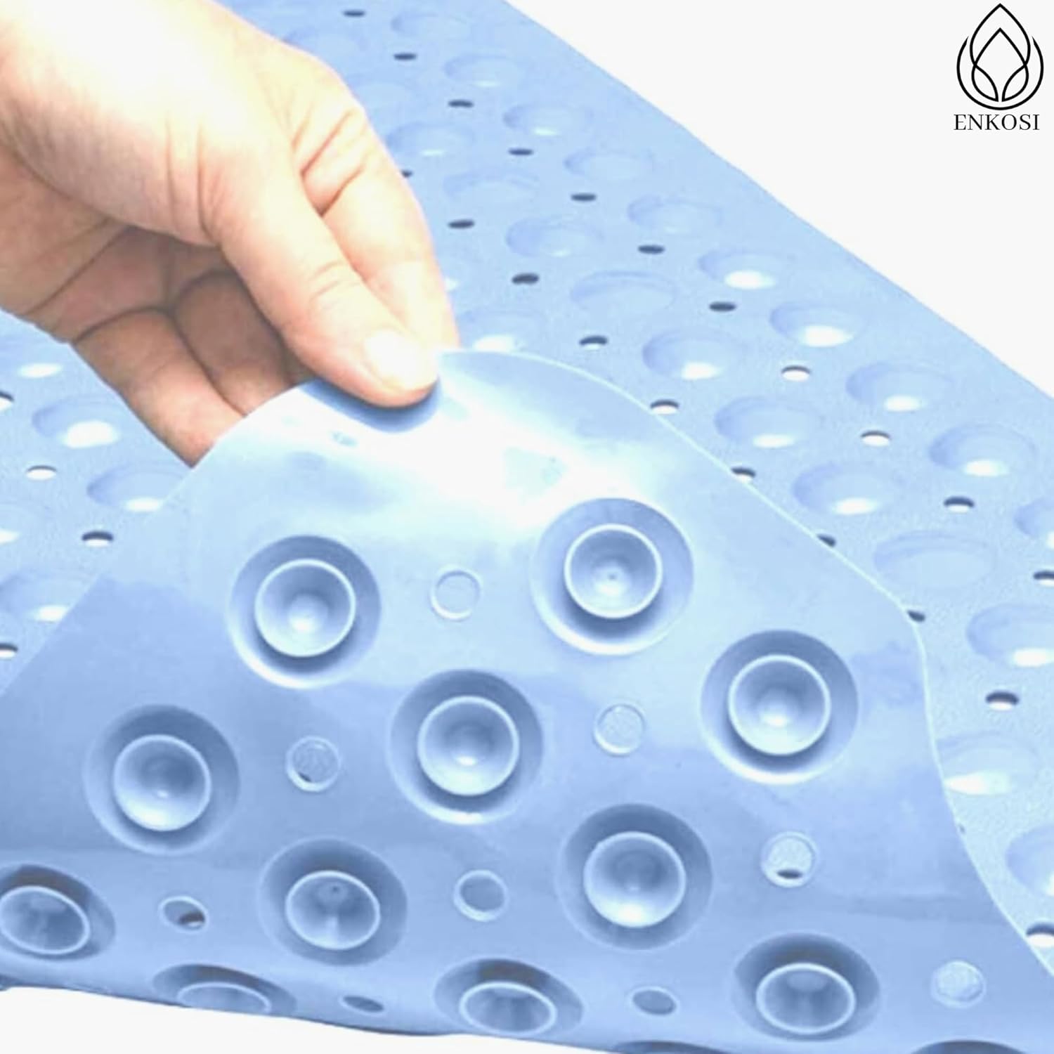 ENKOSI Non-Slip Bath Mat - Extra Long 40 x 16 Inch Large Anti-Slip Tub & Shower Mat with Suction