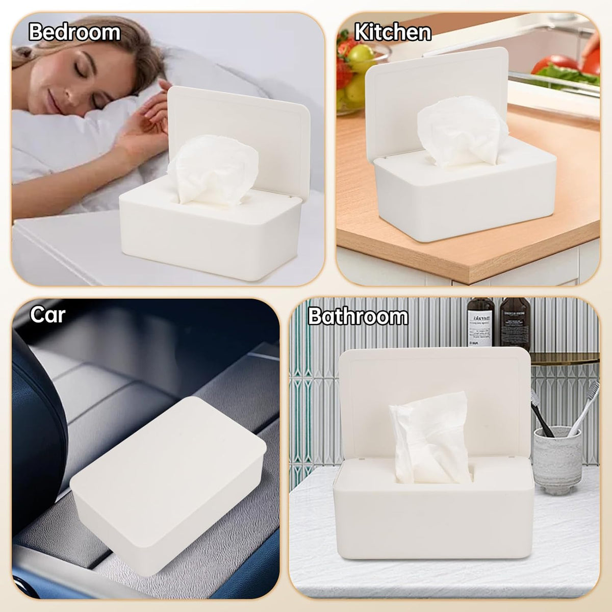 Wipes Dispenser Compatible with Cottonelle Wet Wipes Refill Pack, Refillable Wipes Container
