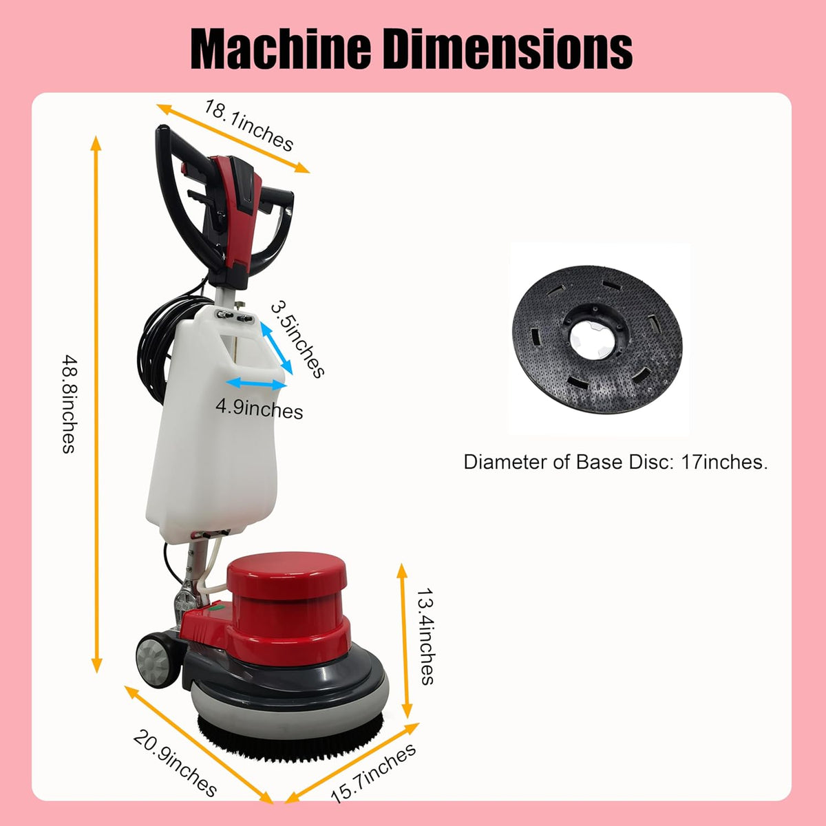 Floor Scrubber Buffer Heavy Duty Polisher Machine Polished Waxed Refurbished Tile Scrubber Cleaner