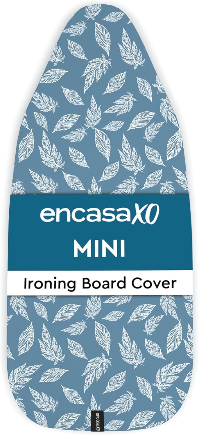 Encasa XO Ironing Board Cover and Pad 28"x12" - Thick 3mm Felt Padding, Drawstring Tightening &