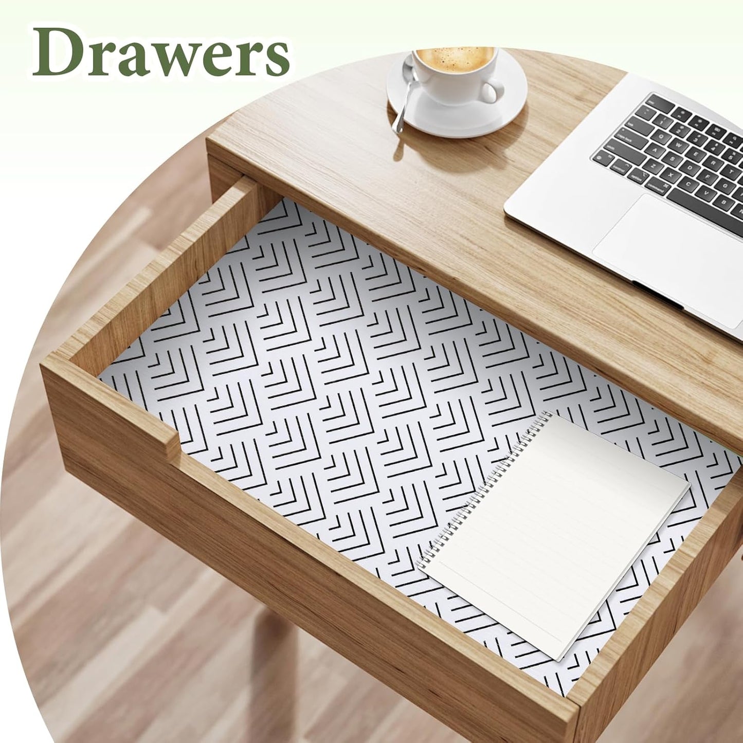 Shelf Liner for Kitchen Cabinets Non Adhesive Drawer Liner Non-Slip Thickened Shelf Liner Paper
