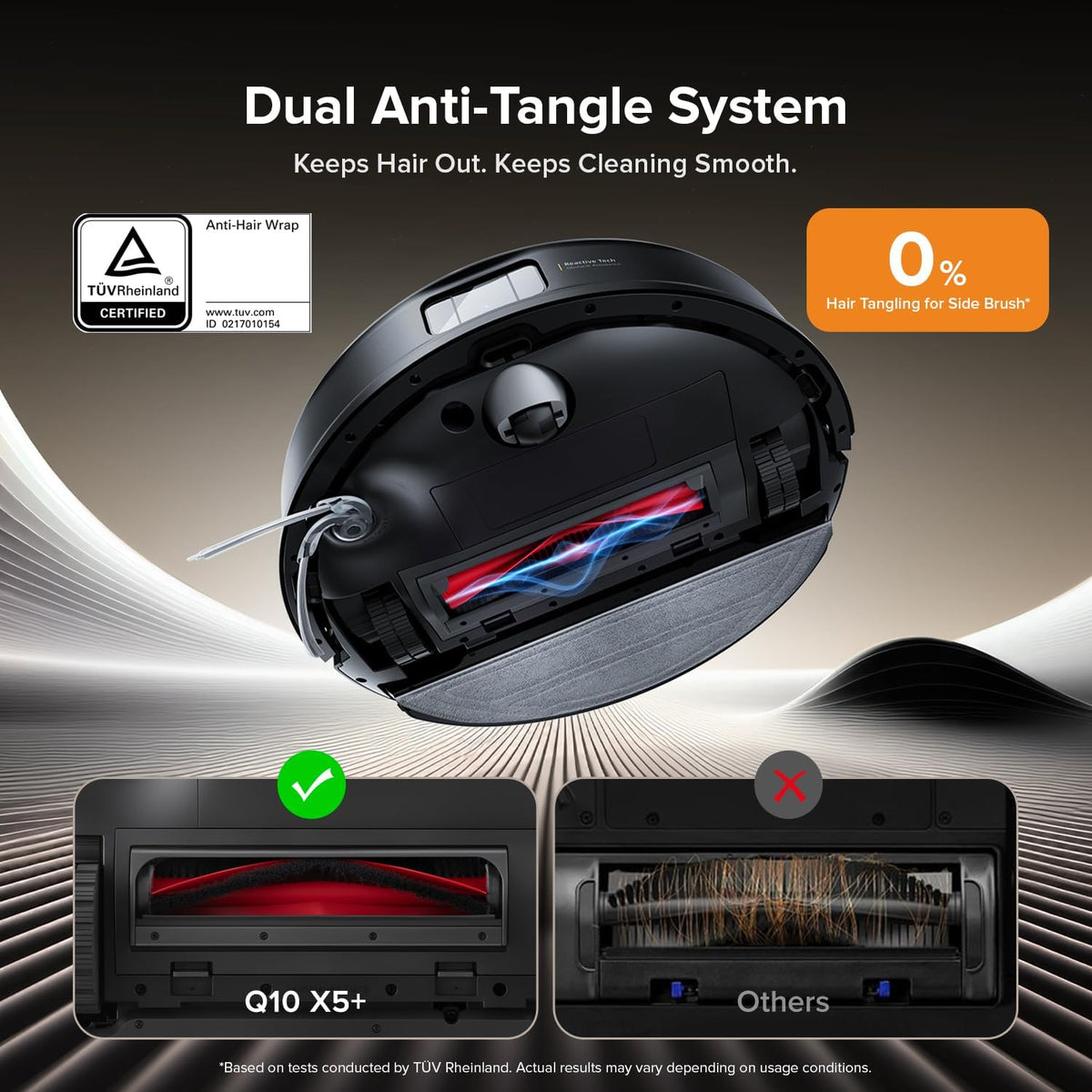 roborock Q10 X5+ Robot Vacuum and Mop, Self-Emptying, Hands-Free Cleaning for up to 7 Weeks