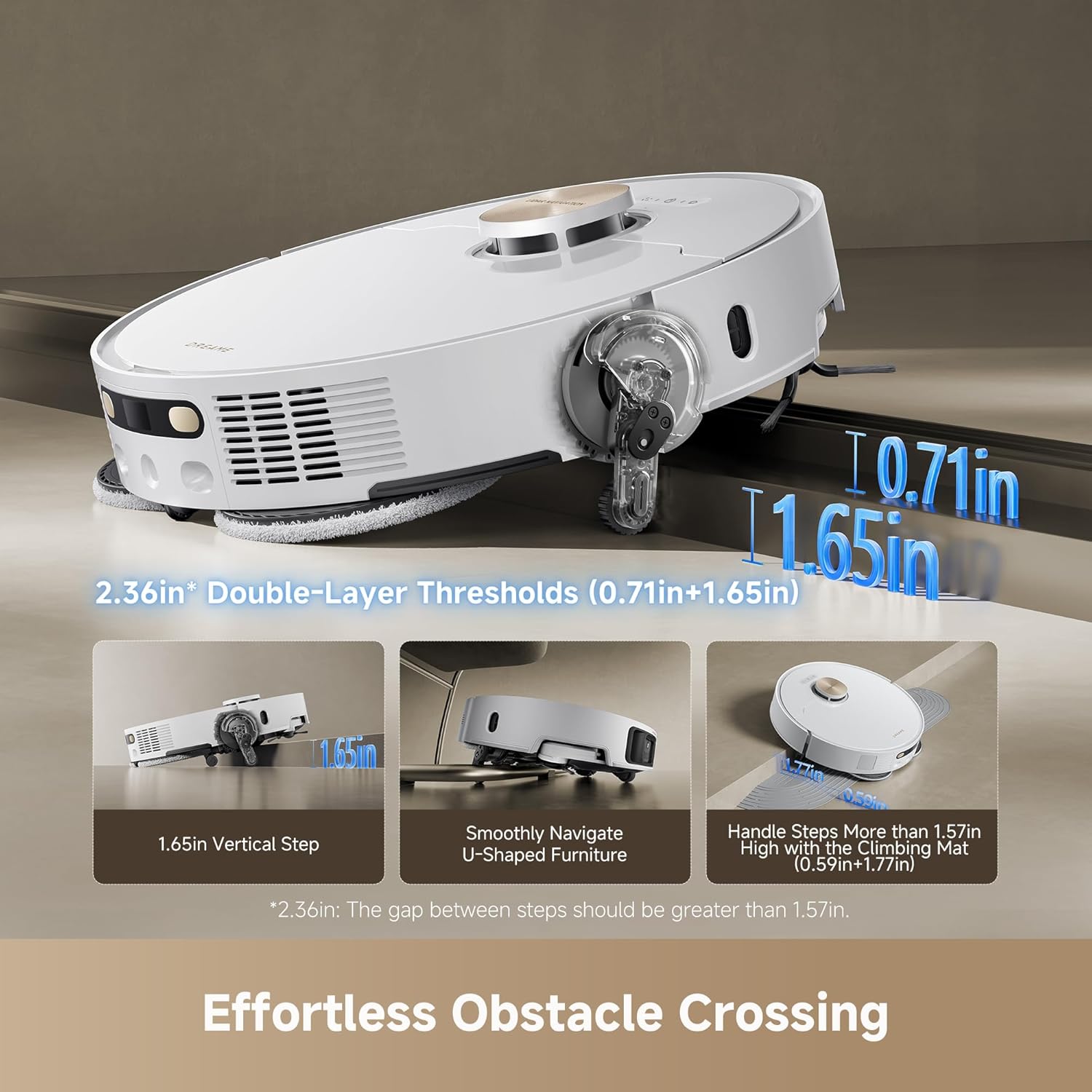 DREAME L50 Ultra Robot Vacuum and Mop White, 19,500Pa Suction, with Auto-Empty and Mop