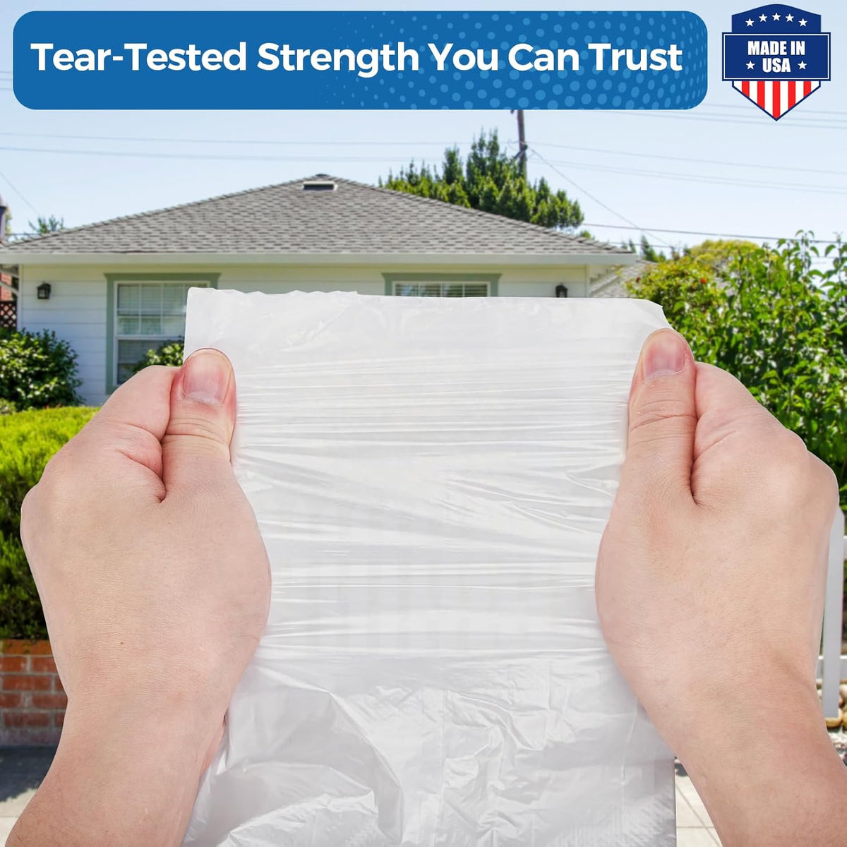 Fuxury 55-60 Gallon Heavy Duty Trash Bags, 100 Count Clear Garbage Bags, 23 Mic Thick, 38x58 in
