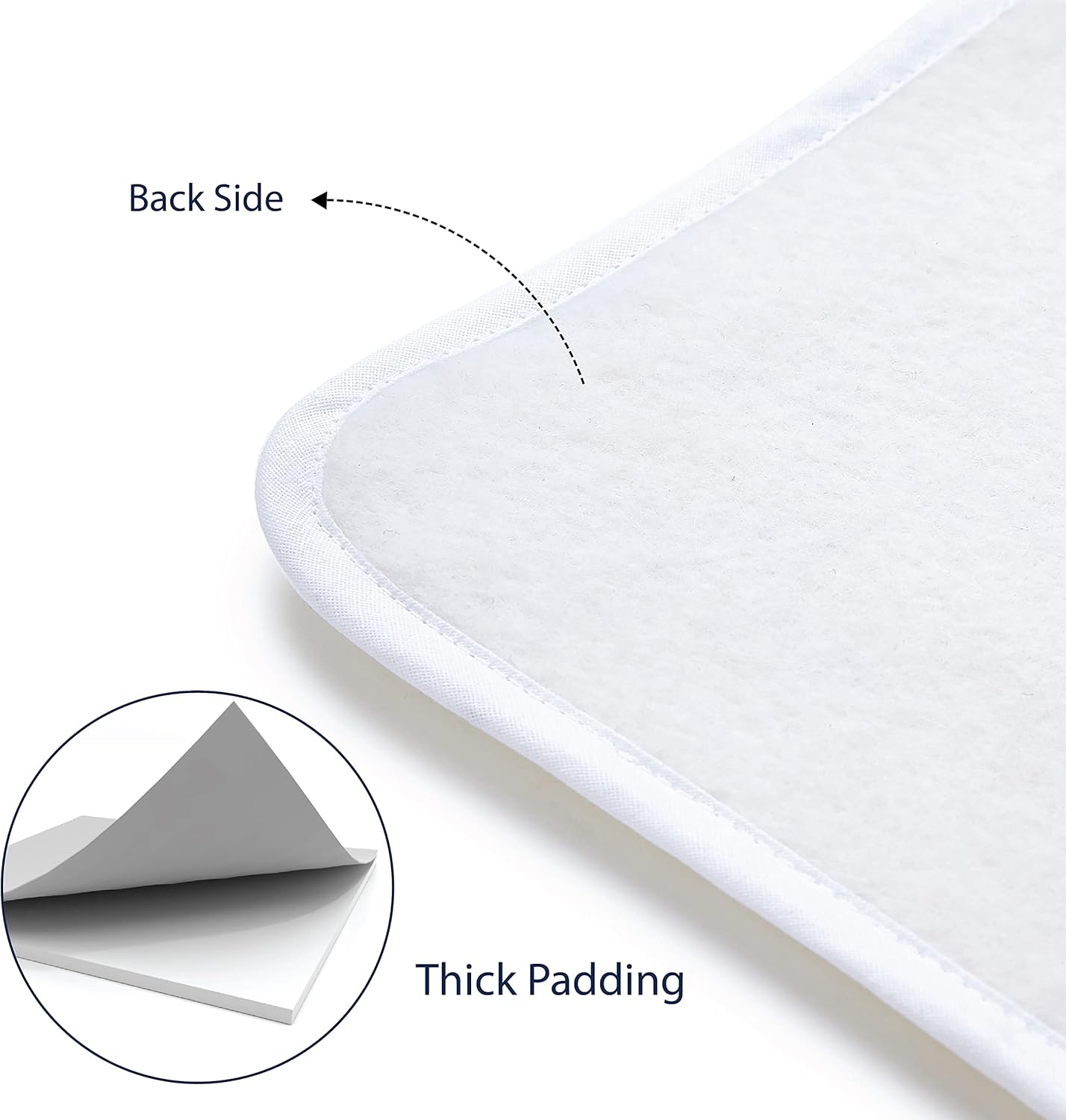 Encasa Homes Ironing Mat/Pad (Small 28"x20") with 3mm Padding & Silicone Iron Rest for Steam