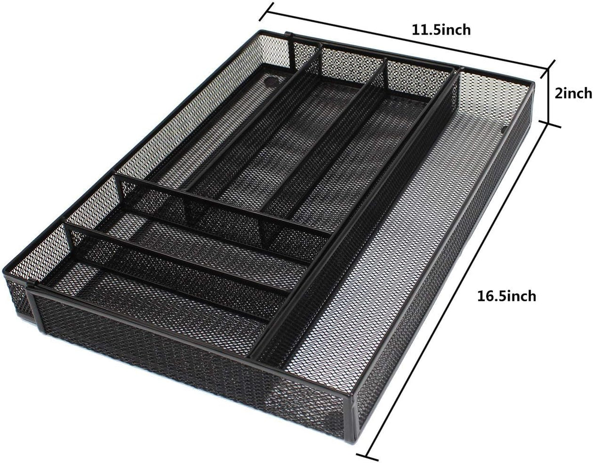 JANE EYRE Utensil Drawer Organizer - Expandable Cutlery Tray, Silverware/Flatware Storage Divider