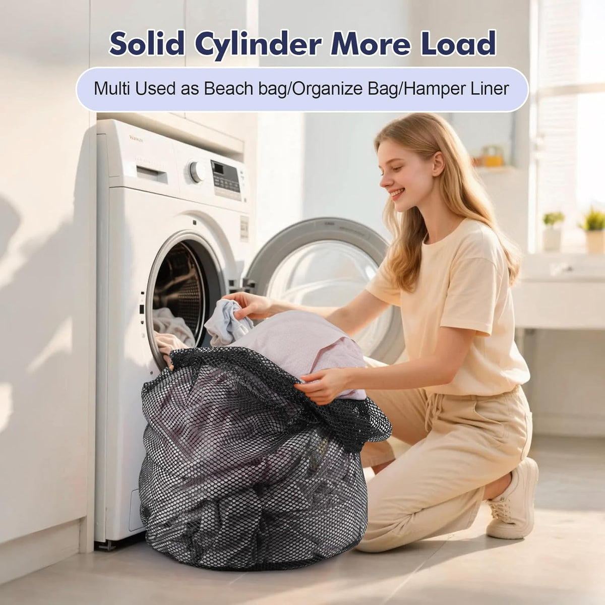 3Pcs Mesh Laundry Bags Washing Machine Mesh Wash Bags Jumbo for Delicates Clothes,Bed Linen,Toys