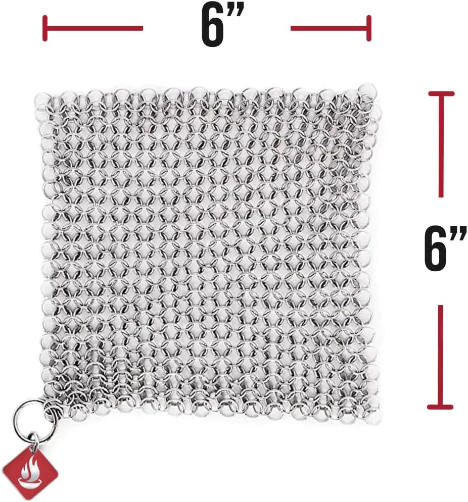 Knapp Made CM Scrubber 6" Small Ring Cast Iron Scrubber - Cast Iron Cleaner for Hard Anodized