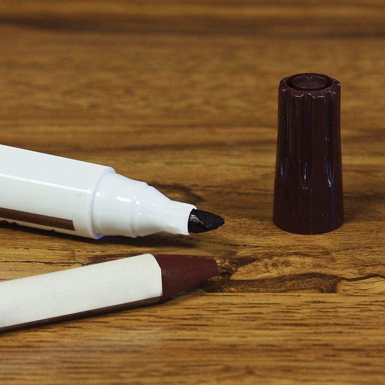 Furniture Repair Kit Wood Markers - Set of 13 - Markers and Wax Sticks with Sharpener Kit, for