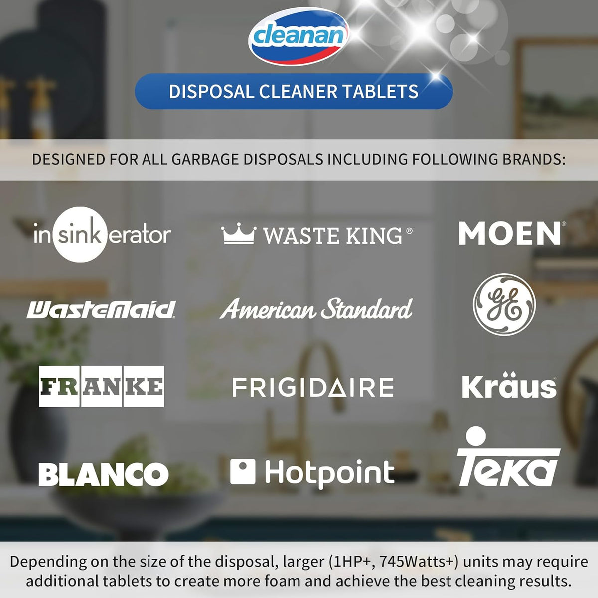Foaming Garbage Disposal Cleaner and Deodorizer Tablets-24 Pack Food Disposal Cleaner, Quickly