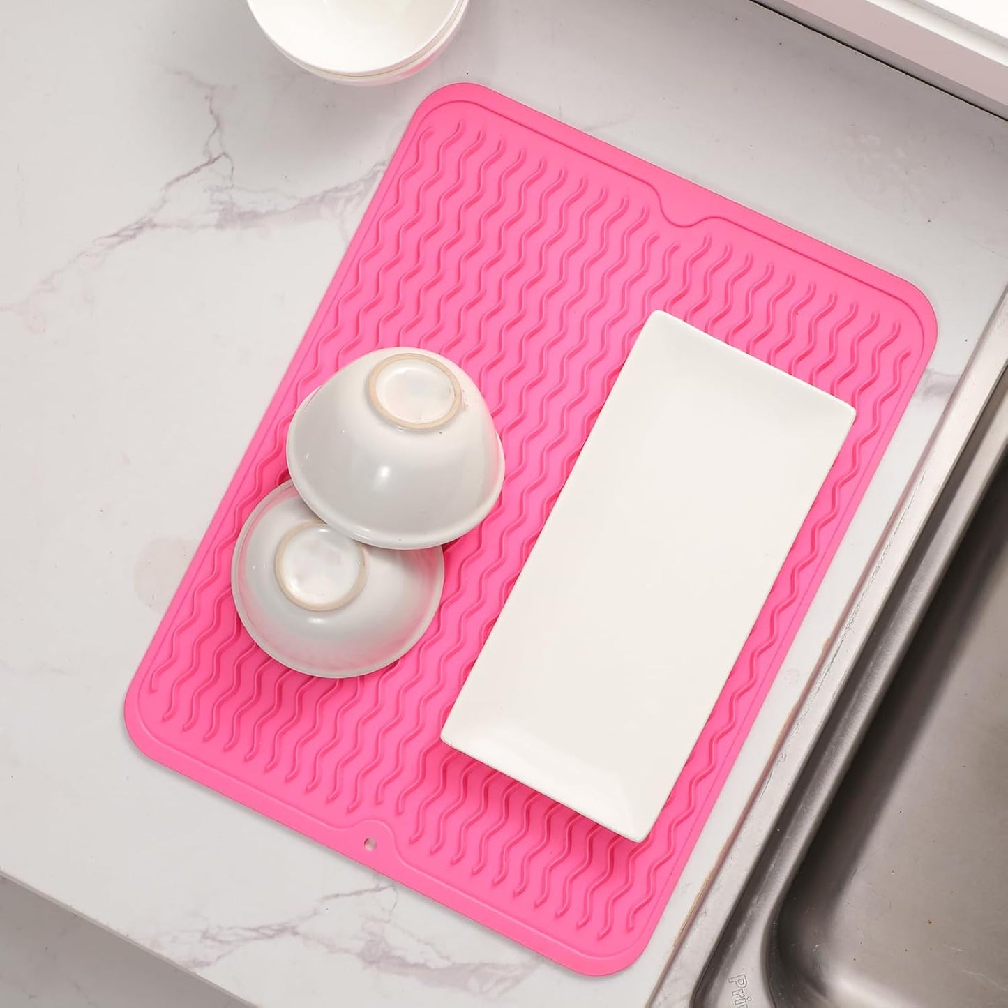 Silicone Dish Drying Mat for Multiple Usage,Easy clean,Eco-friendly,Heat-resistant Silicone Mat for