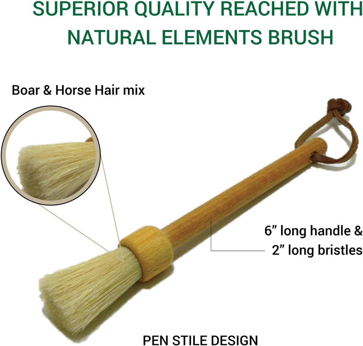 Valentino Garemi Cleaning Brush for Dusting Vintage Collection Picture Frames Genuine Bristles Made