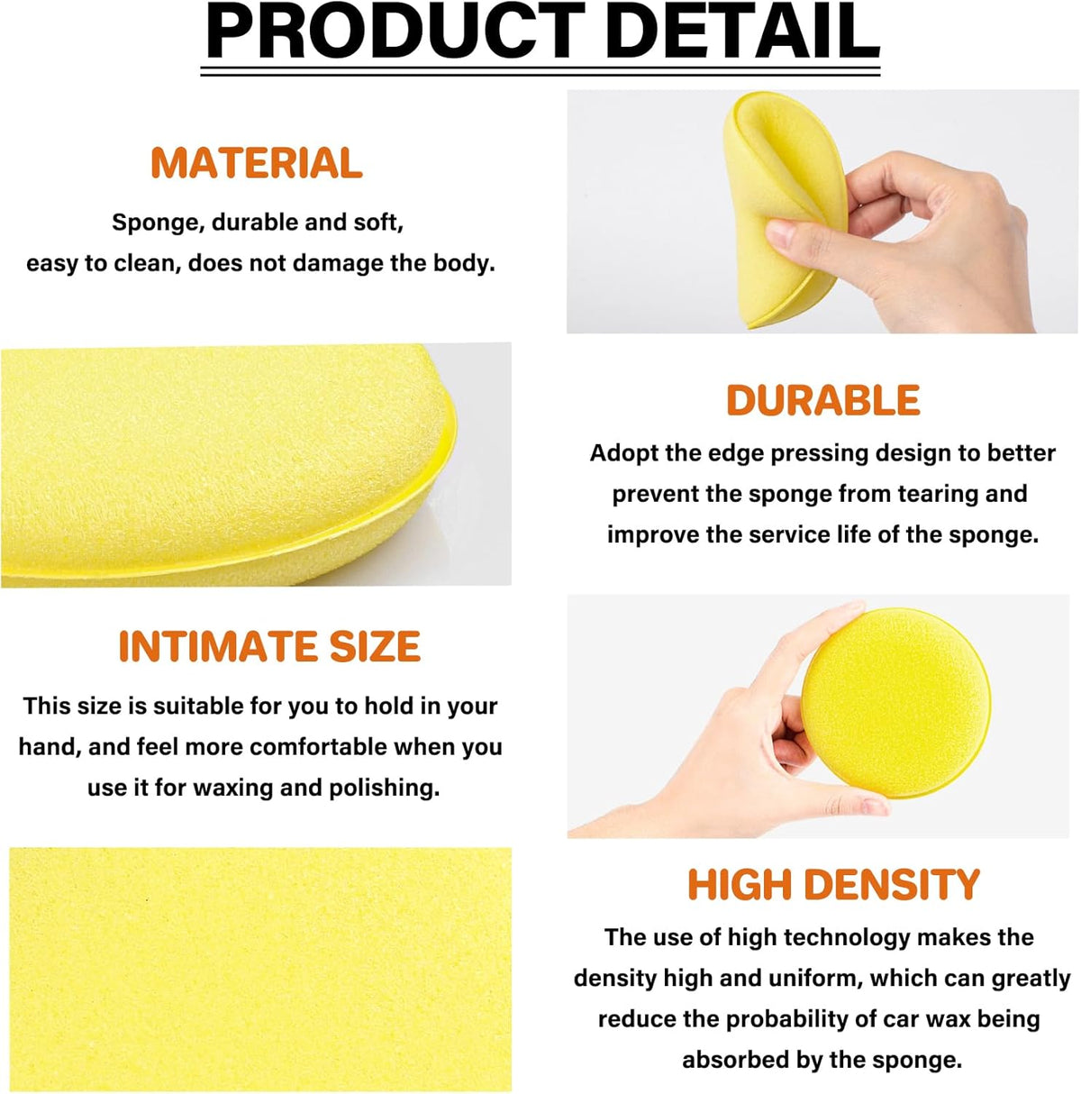psler Foam Car Wax Applicator Pad Foam Applicator Pads Detailing Round 4 inch Polishing Sponges for