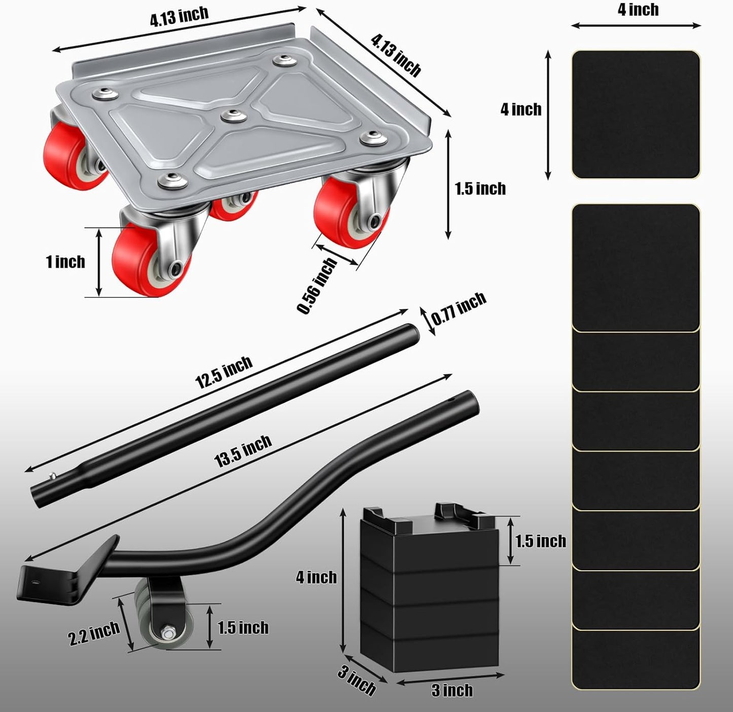 Furniture Dolly Furniture Sliders Furniture Movers with 5 Wheels Appliance Rollers Furniture Moving