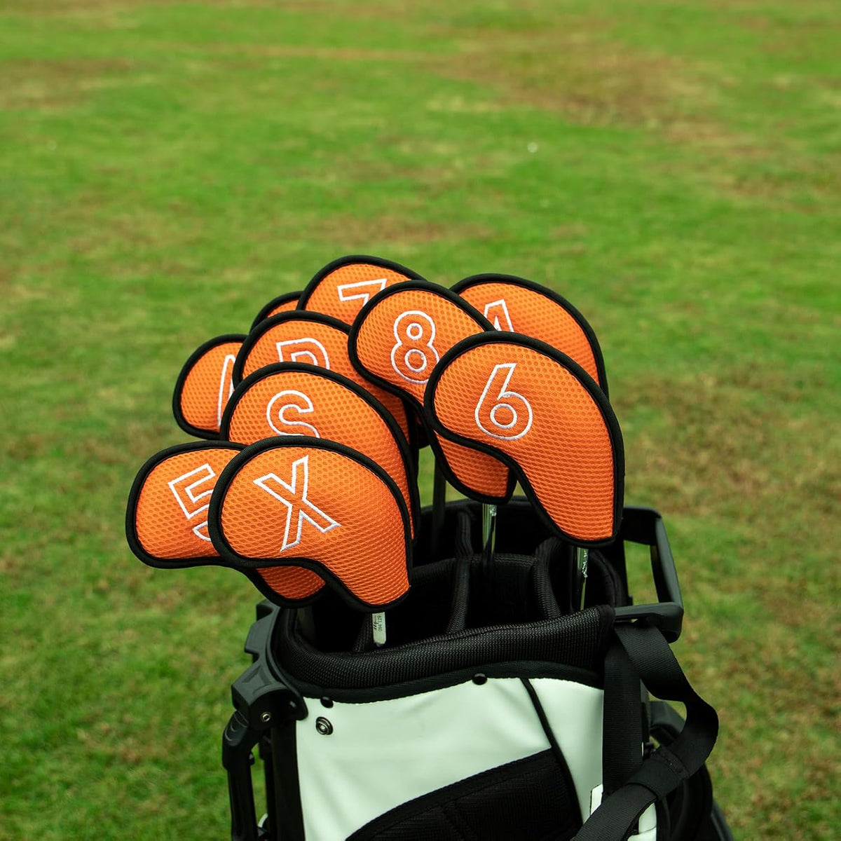 Montela Golf Iron Covers,Golf Iron Head Covers Mesh Golf Iron Covers Set 10pcs Golf Iron