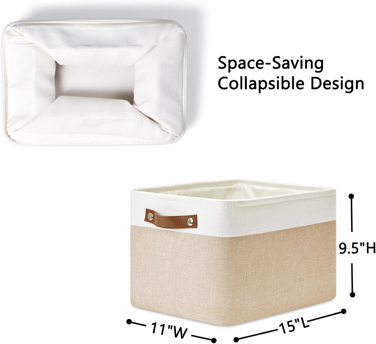 DULLEMELO Fabric Storage Bins for Laundry, Home, Foldable Storage Baskets for Shelves, Toys