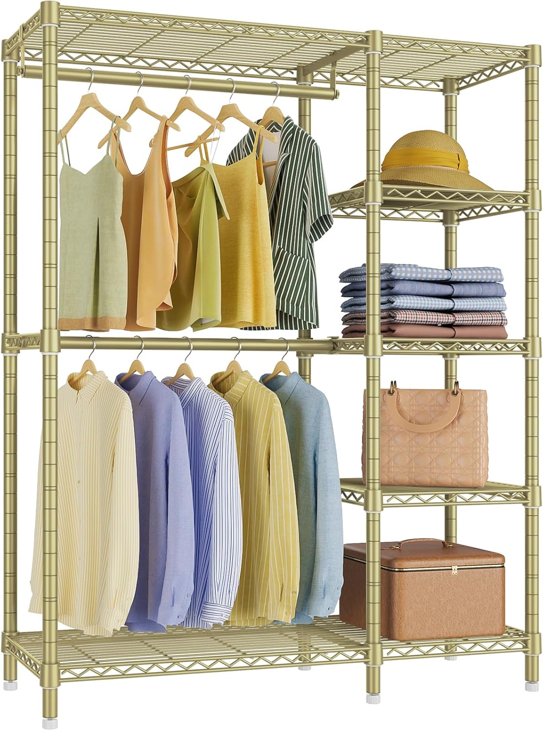 VIPEK V7 Clothes Rack Heavy Duty Max Load 670lbs, Garment Rack with 5 Tiers Adjustable Shelves