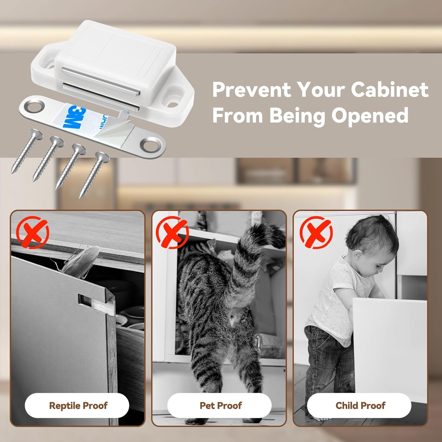 Cabinet Magnetic Catch Door Latch 30LB for Kitchen Drawer Magnets to Stay Closed Magnetic Catch