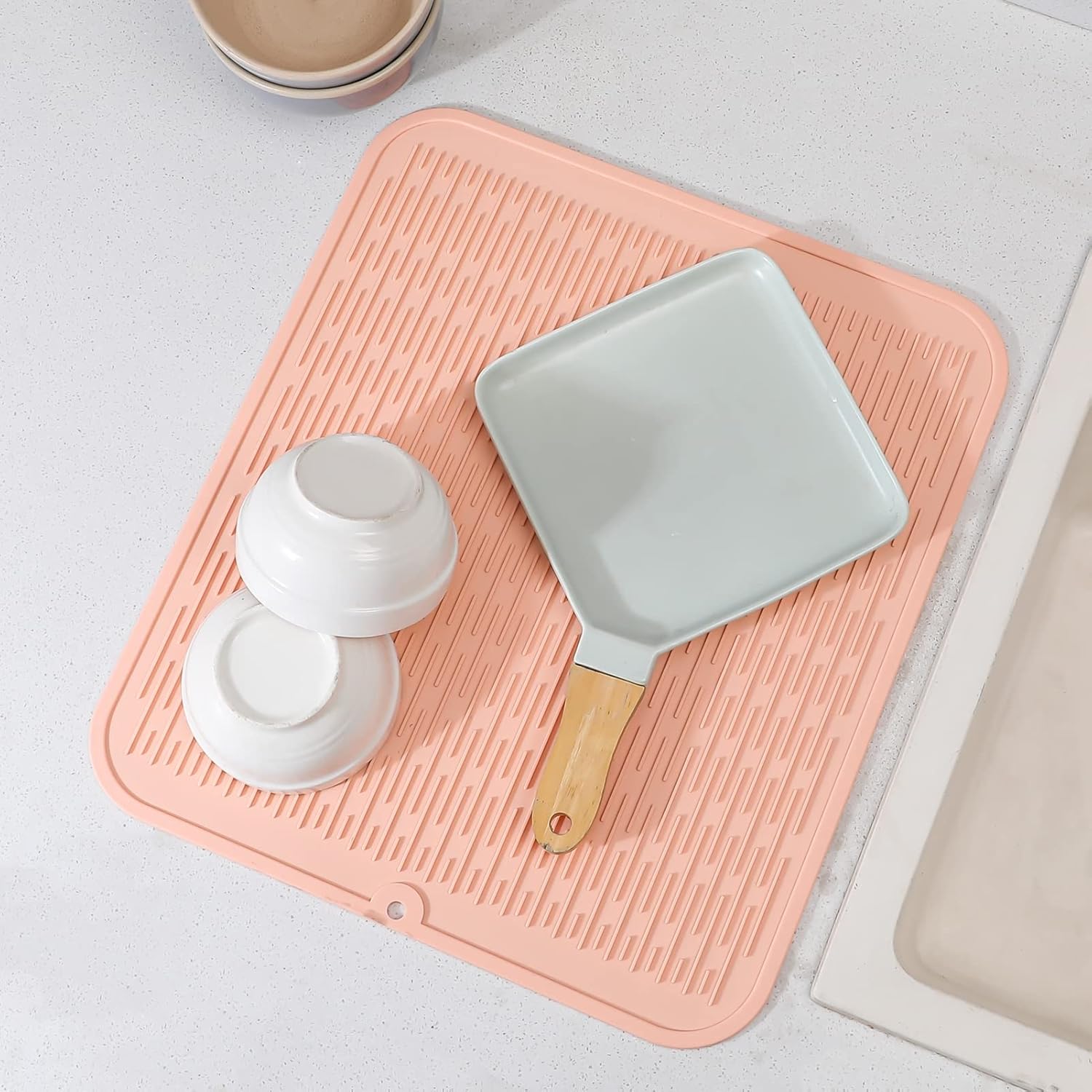 Silicone Dish Drying Mat for Multiple Usage,Easy clean,Eco-friendly,Heat-resistant Silicone Mat for