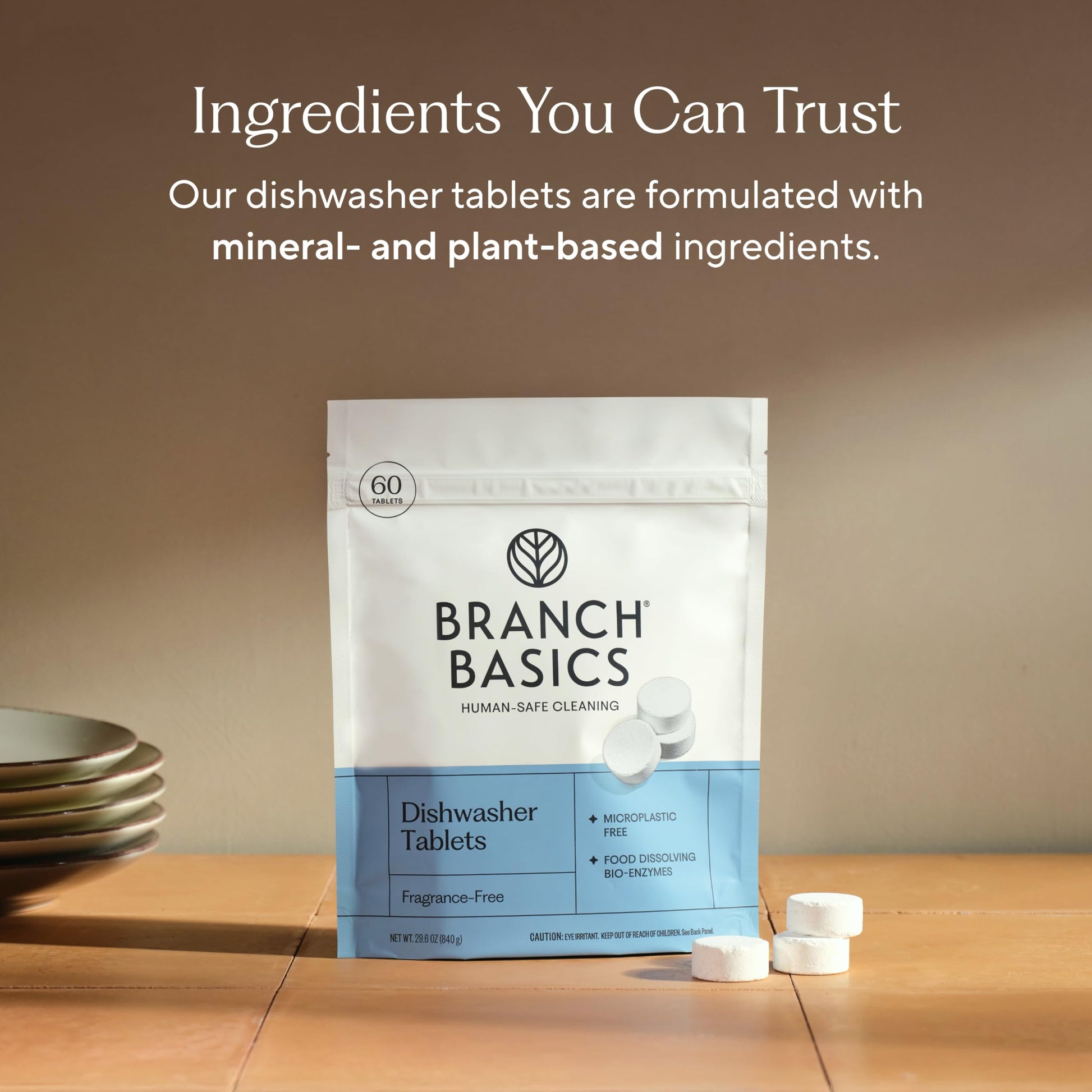 Branch Basics Dishwasher Tablets - 60 Ct | Plastic-Free Dishwasher Pods