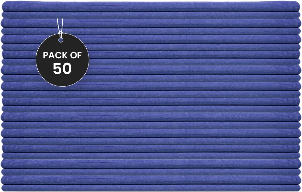 Shop Towels (Blue, 50-Pack) - Bulk Cleaning Towel in a Bag, Mechanic Cotton Wipes for Car