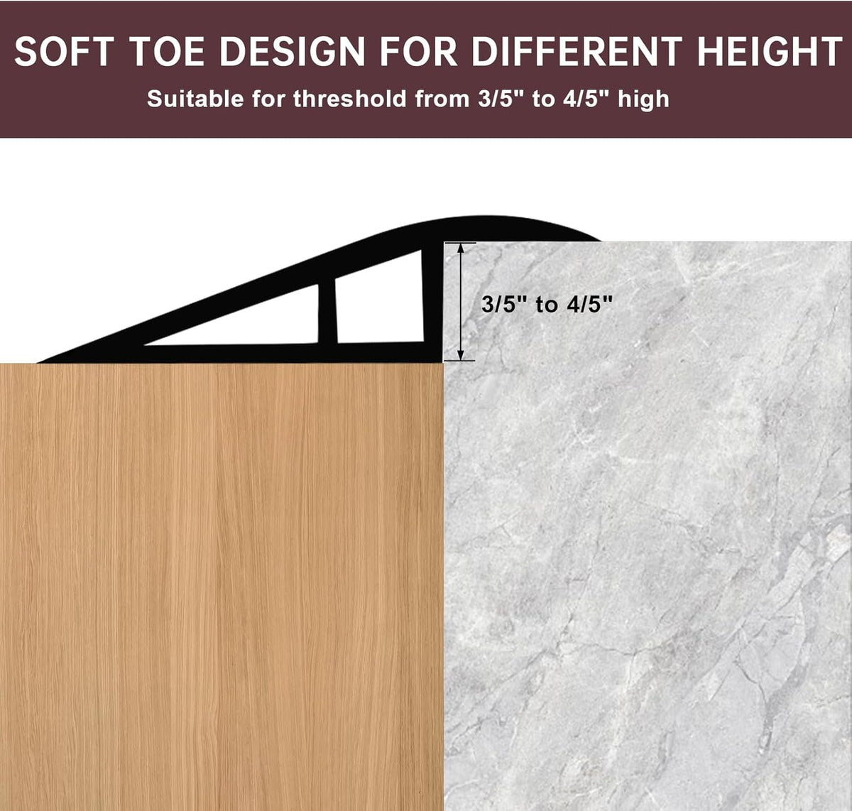 Vinyl Door Threshold Flooring Transition Strip Self Adhesive Carpet Edging Strip for Laminate