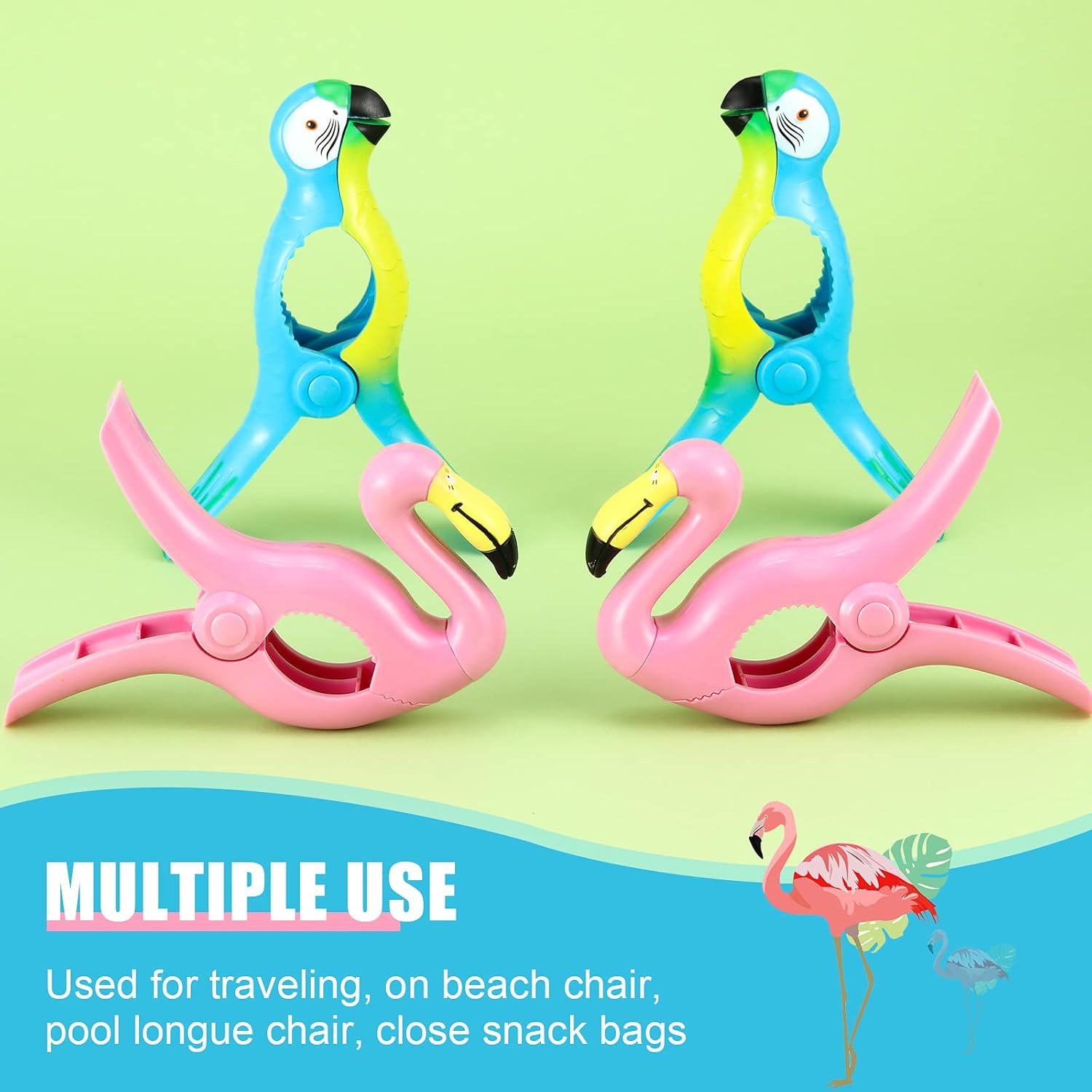4 Pieces Beach Towel Clip Jumbo Size Chair Clips Towel Holder Clothes Pegs Christmas Stocking Clamp